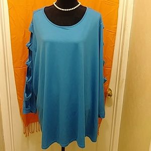 Terra & Sky ...Blue Blouse Sz 4X